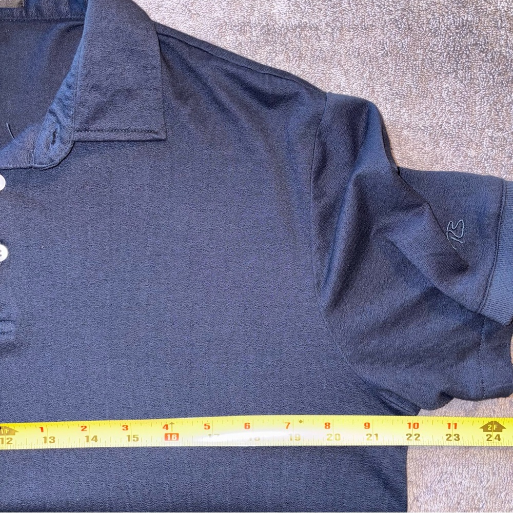 Robert Barakett Cotton Blend Short Sleeve Navy Polo Shirt Men’s Size M - Picture 4 of 6